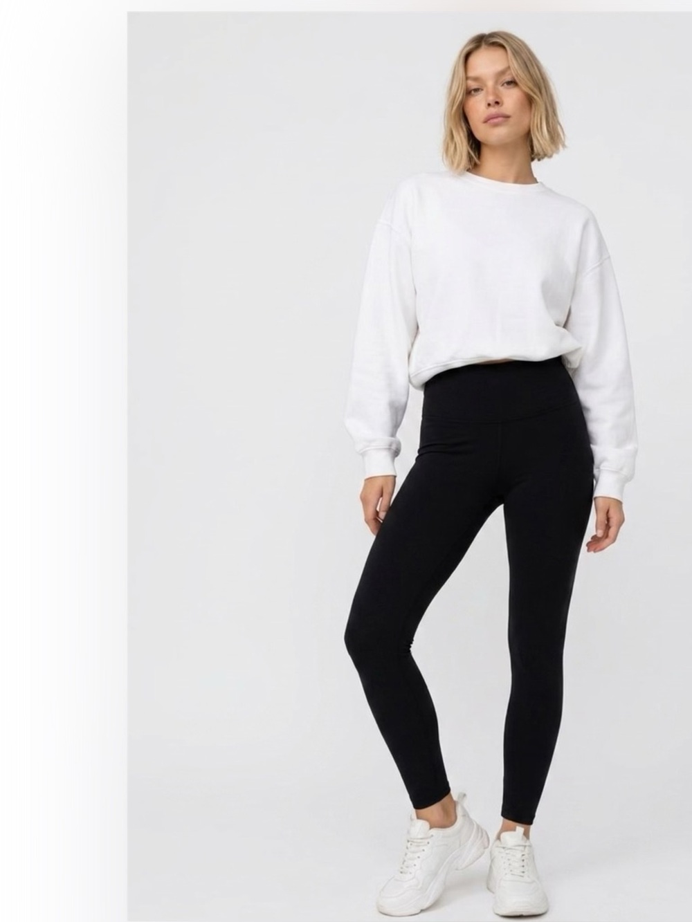 CRZ YOGA BLACK LEGGINGS , MEDIUM